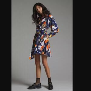 Anthropologie Maeve Belted Mini Shirt Dress - New - Size XS